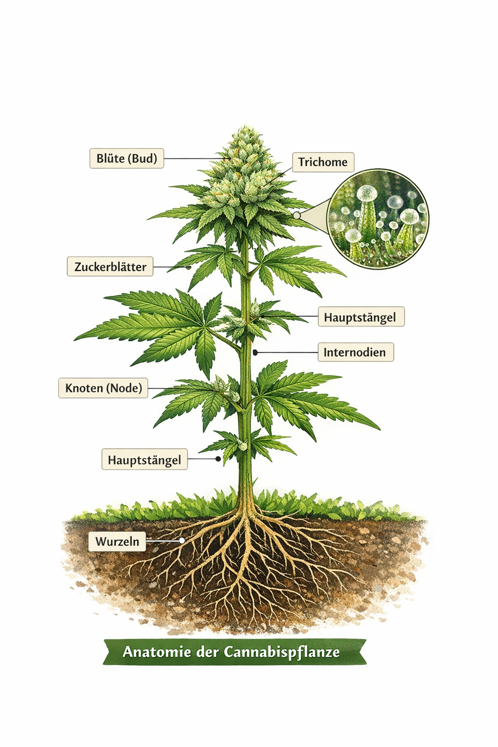 anatomie cannabispflanze