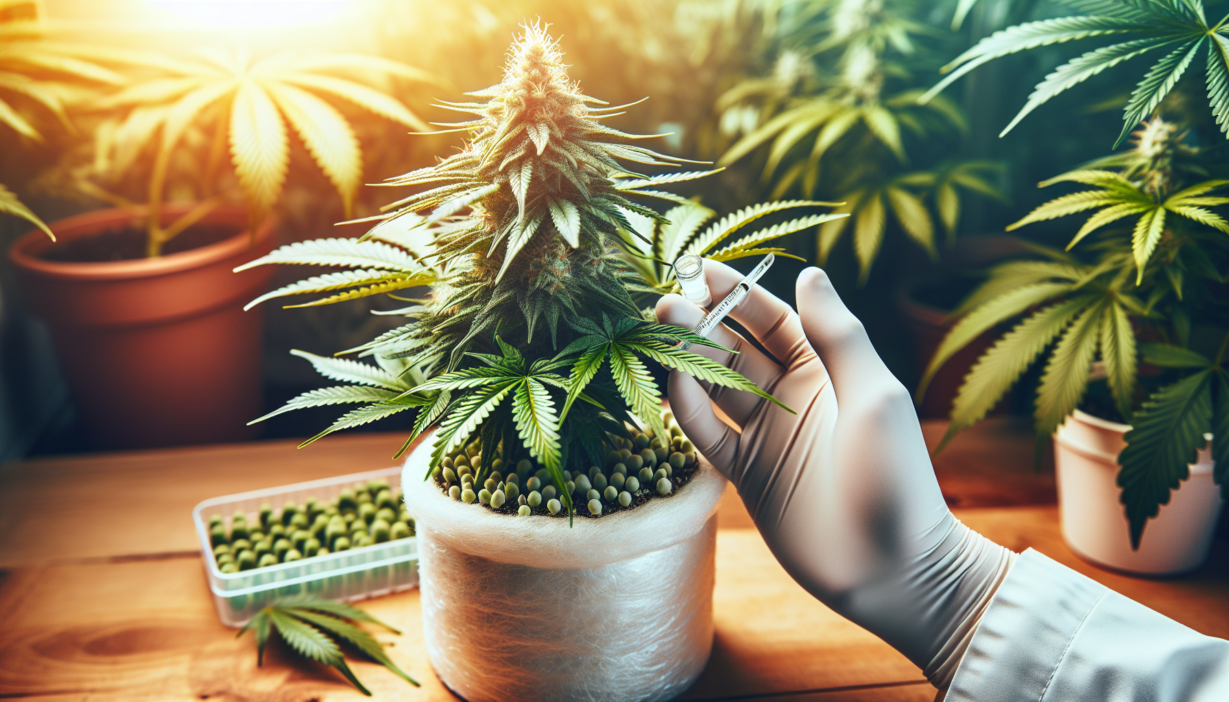 Anbau von Cannabis in Steinwolle