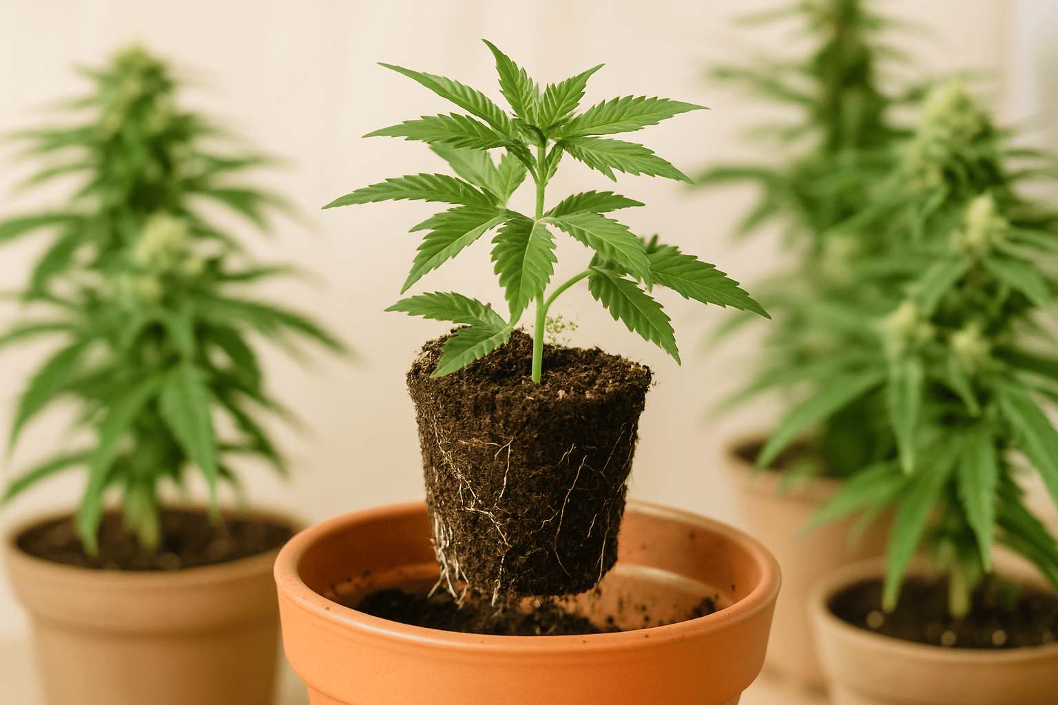 Cannabis umtopfen: Der richtige Zeitpunkt, die beste Technik und typische Fehler vermeiden